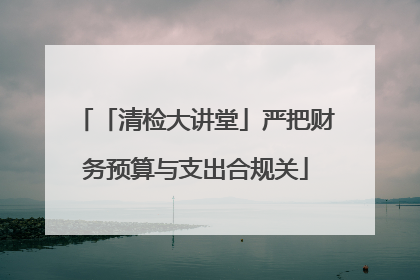 「清检大讲堂」严把财务预算与支出合规关
