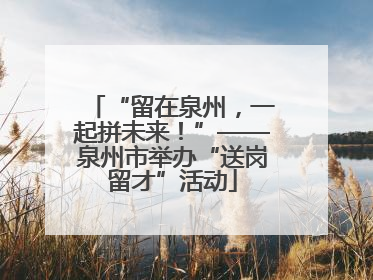 “留在泉州，一起拼未来！”——泉州市举办“送岗留才”活动