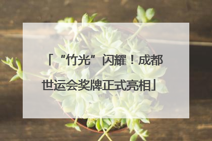 “竹光”闪耀！成都世运会奖牌正式亮相