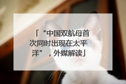 “中国双航母首次同时出现在太平洋”，外媒解读