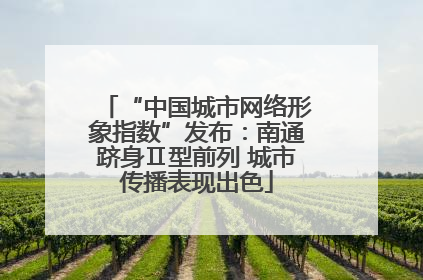 “中国城市网络形象指数”发布：南通跻身Ⅱ型前列 城市传播表现出色