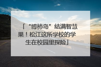 “博柿岛”结满智慧果！松江这所学校的学生在校园里探险