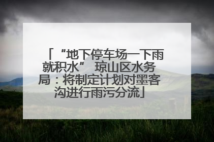 “地下停车场一下雨就积水” 琼山区水务局：将制定计划对墨客沟进行雨污分流