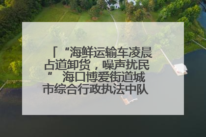 “海鲜运输车凌晨占道卸货，噪声扰民” 海口博爱街道城市综合行政执法中队：将联合交警加强长堤路一带巡逻