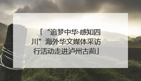 “追梦中华·感知四川”海外华文媒体采访行活动走进泸州古蔺