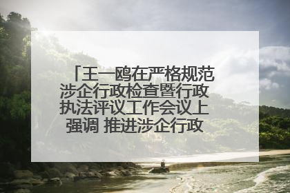 王一鸥在严格规范涉企行政检查暨行政执法评议工作会议上强调 推进涉企行政检查质效大幅提升