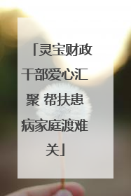灵宝财政干部爱心汇聚 帮扶患病家庭渡难关