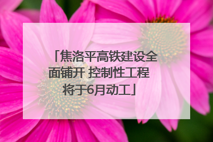 焦洛平高铁建设全面铺开 控制性工程将于6月动工