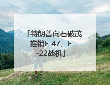 特朗普向石破茂推销F-47、F-22战机
