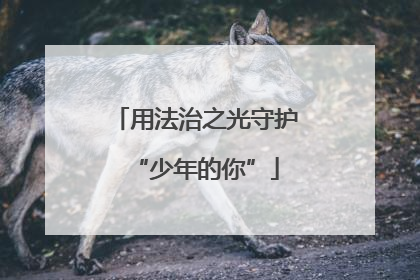 用法治之光守护“少年的你”