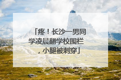 疼！长沙一男同学凌晨翻学校围栏，小腿被刺穿