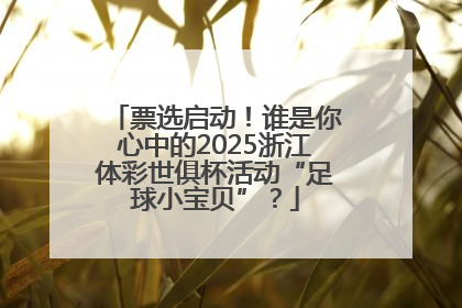 票选启动！谁是你心中的2025浙江体彩世俱杯活动“足球小宝贝”？