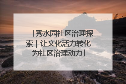 秀水园社区治理探索｜让文化活力转化为社区治理动力