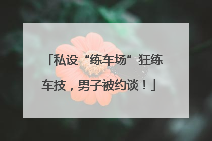 私设“练车场”狂练车技，男子被约谈！