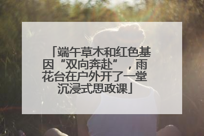 端午草木和红色基因“双向奔赴”，雨花台在户外开了一堂沉浸式思政课