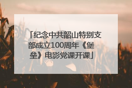 纪念中共韶山特别支部成立100周年《堡垒》电影党课开课