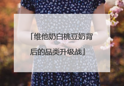 维他奶白桃豆奶背后的品类升级战