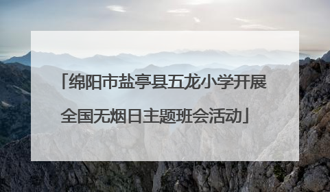 绵阳市盐亭县五龙小学开展全国无烟日主题班会活动