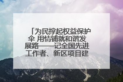 为民撑起权益保护伞 用情铺就和谐发展路——记全国先进工作者、新区项目建设中心干部卢小勇