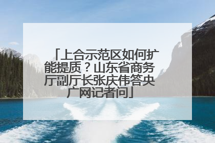 上合示范区如何扩能提质？山东省商务厅副厅长张庆伟答央广网记者问