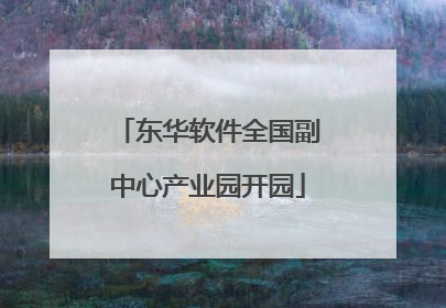 东华软件全国副中心产业园开园