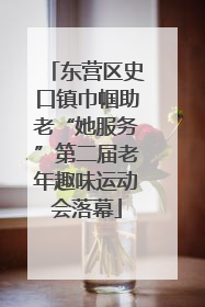 东营区史口镇巾帼助老“她服务”第二届老年趣味运动会落幕