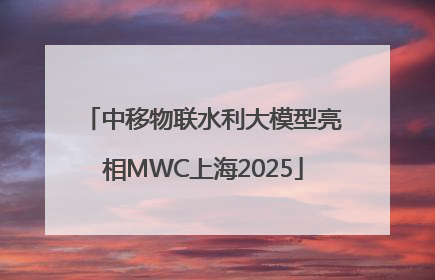 中移物联水利大模型亮相MWC上海2025