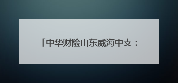 中华财险山东威海中支：为乡村居民送去金融知识