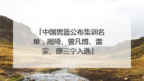 中国男篮公布集训名单，周琦、曾凡博、雷蒙、廖三宁入选