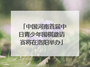 中国河南首届中日青少年围棋邀请赛将在洛阳举办