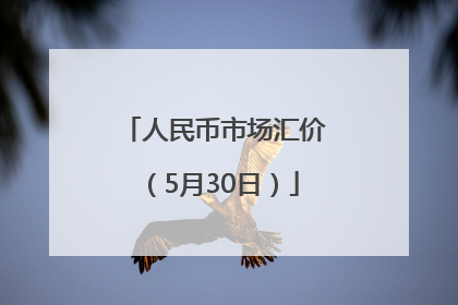 人民币市场汇价（5月30日）