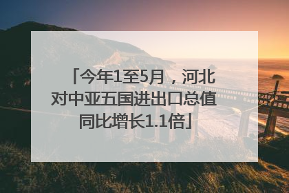 今年1至5月，河北对中亚五国进出口总值同比增长1.1倍