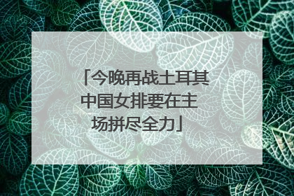 今晚再战土耳其 中国女排要在主场拼尽全力