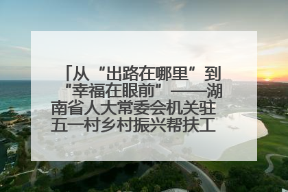 从“出路在哪里”到“幸福在眼前”——湖南省人大常委会机关驻五一村乡村振兴帮扶工作队书写振兴答卷