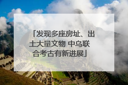 发现多座房址、出土大量文物 中乌联合考古有新进展