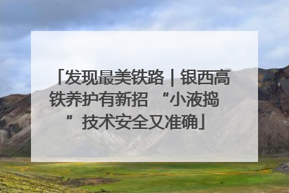 发现最美铁路｜银西高铁养护有新招 “小液捣”技术安全又准确