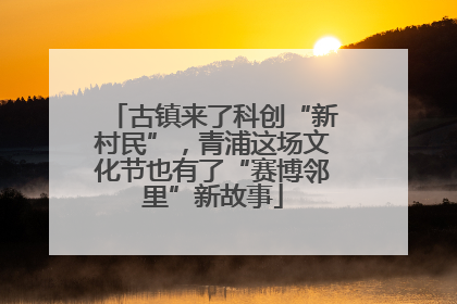 古镇来了科创“新村民”，青浦这场文化节也有了“赛博邻里”新故事