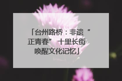 台州路桥：非遗“正青春” 十里长街唤醒文化记忆