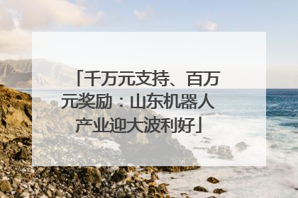 千万元支持、百万元奖励：山东机器人产业迎大波利好