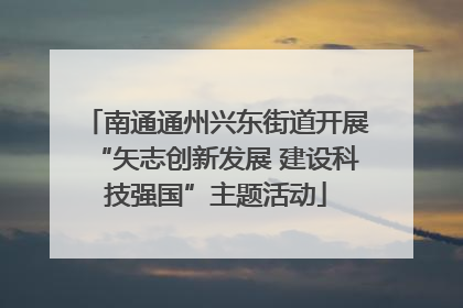 南通通州兴东街道开展“矢志创新发展 建设科技强国”主题活动
