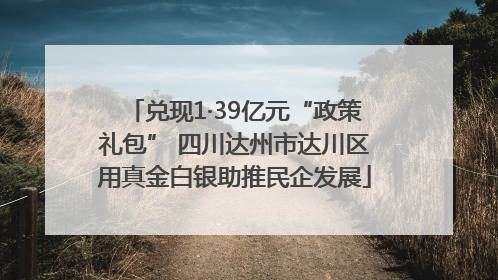 兑现1·39亿元“政策礼包” 四川达州市达川区用真金白银助推民企发展