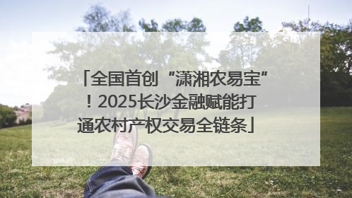 全国首创“潇湘农易宝”！2025长沙金融赋能打通农村产权交易全链条