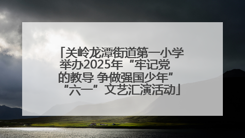 关岭龙潭街道第一小学举办2025年“牢记党的教导 争做强国少年”“六一”文艺汇演活动