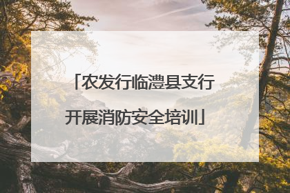 农发行临澧县支行开展消防安全培训