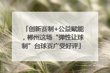 创新赛制+公益赋能，郴州这场“弹性让球制”台球赛广受好评