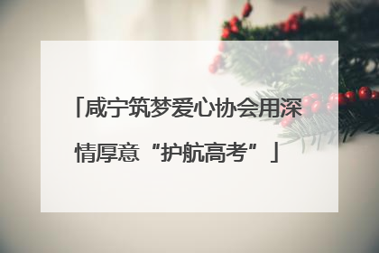 咸宁筑梦爱心协会用深情厚意“护航高考”