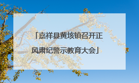 嘉祥县黄垓镇召开正风肃纪警示教育大会