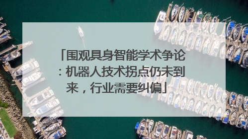 围观具身智能学术争论：机器人技术拐点仍未到来，行业需要纠偏