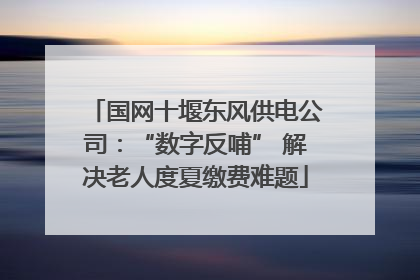 国网十堰东风供电公司：“数字反哺” 解决老人度夏缴费难题