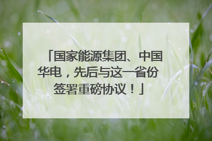 国家能源集团、中国华电，先后与这一省份签署重磅协议！